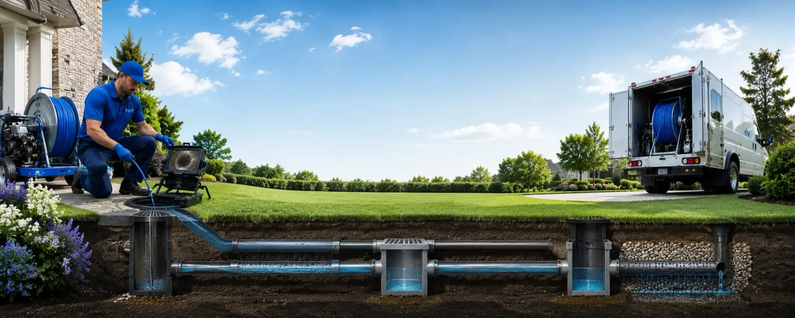 Outdoor drain cleaning information for Woburn, MA